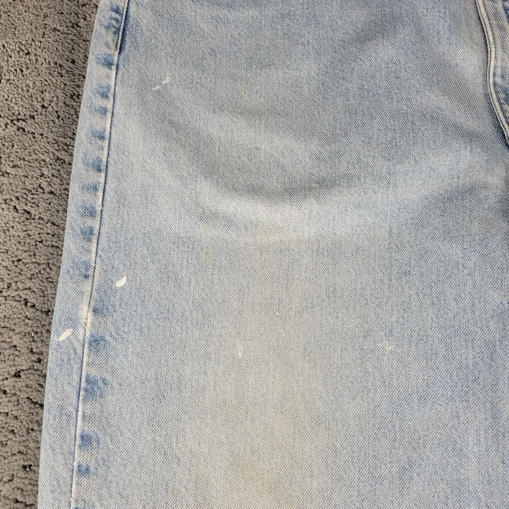 Carhartt Jeans Mens 42x33 Blue Straight Leg Traditional Fit Light Wash Workwear